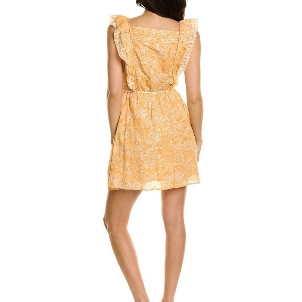 NWT FRENCH CONNECTION ADENA METALLIC SQUARE NECK OAK BUFF MINI DRESS WOMENS US 6 - Picture 10 of 14